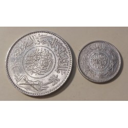 ARABIA SAUDITA 1 RIYAL 1370 (1950)  e 1/3 RIYAL 1354 (1935)
